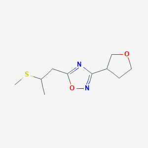 5-(2-Methylsulfanylpropyl)-3-(oxolan-3-yl)-1,2,4-oxadiazole