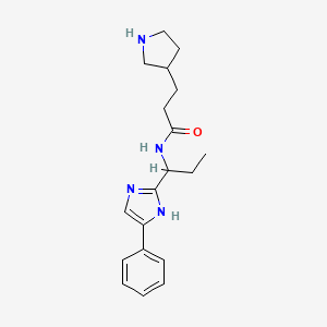 N-[1-(5-phenyl-1H-imidazol-2-yl)propyl]-3-pyrrolidin-3-ylpropanamide