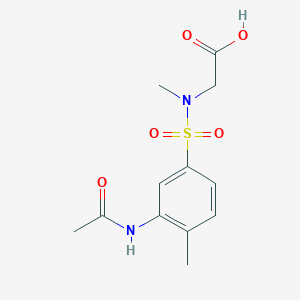 2-[(3-Acetamido-4-methylphenyl)sulfonyl-methylamino]acetic acid