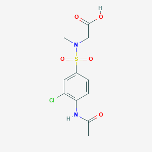 2-[(4-Acetamido-3-chlorophenyl)sulfonyl-methylamino]acetic acid