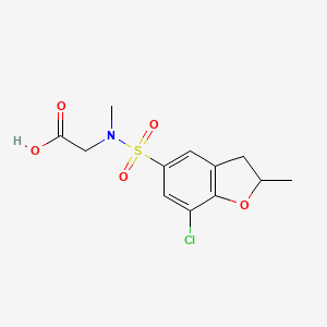 2-[(7-Chloro-2-methyl-2,3-dihydro-1-benzofuran-5-yl)sulfonyl-methylamino]acetic acid