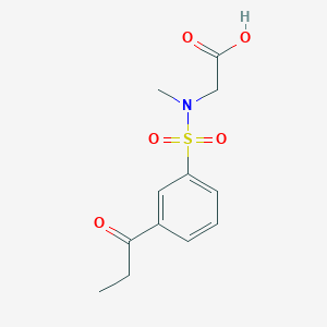 2-[Methyl-(3-propanoylphenyl)sulfonylamino]acetic acid