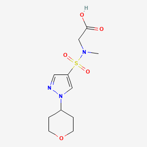 2-[Methyl-[1-(oxan-4-yl)pyrazol-4-yl]sulfonylamino]acetic acid