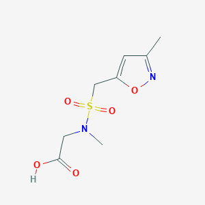 2-[Methyl-[(3-methyl-1,2-oxazol-5-yl)methylsulfonyl]amino]acetic acid