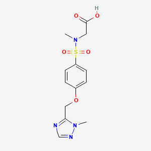 2-[Methyl-[4-[(2-methyl-1,2,4-triazol-3-yl)methoxy]phenyl]sulfonylamino]acetic acid