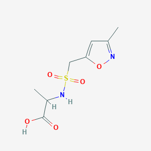 2-[(3-Methyl-1,2-oxazol-5-yl)methylsulfonylamino]propanoic acid