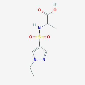 2-[(1-Ethylpyrazol-4-yl)sulfonylamino]propanoic acid