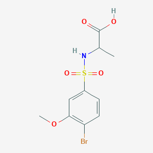 2-[(4-Bromo-3-methoxyphenyl)sulfonylamino]propanoic acid