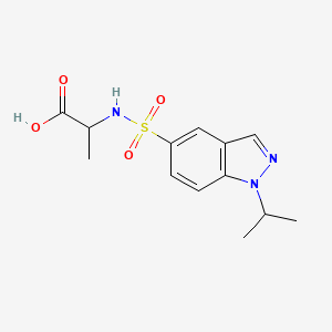 2-[(1-Propan-2-ylindazol-5-yl)sulfonylamino]propanoic acid