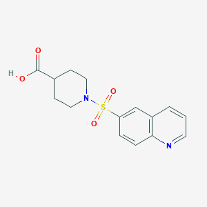 1-Quinolin-6-ylsulfonylpiperidine-4-carboxylic acid