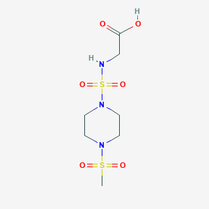 2-[(4-Methylsulfonylpiperazin-1-yl)sulfonylamino]acetic acid