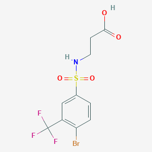 3-[[4-Bromo-3-(trifluoromethyl)phenyl]sulfonylamino]propanoic acid