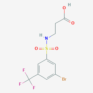 3-[[3-Bromo-5-(trifluoromethyl)phenyl]sulfonylamino]propanoic acid