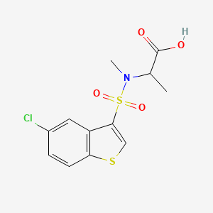 2-[(5-Chloro-1-benzothiophen-3-yl)sulfonyl-methylamino]propanoic acid