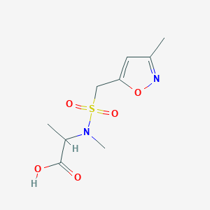 2-[Methyl-[(3-methyl-1,2-oxazol-5-yl)methylsulfonyl]amino]propanoic acid