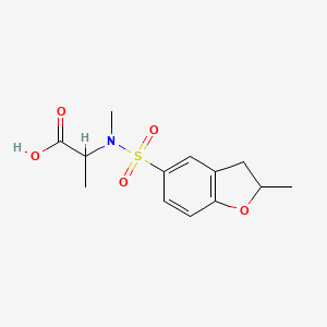 2-[Methyl-[(2-methyl-2,3-dihydro-1-benzofuran-5-yl)sulfonyl]amino]propanoic acid