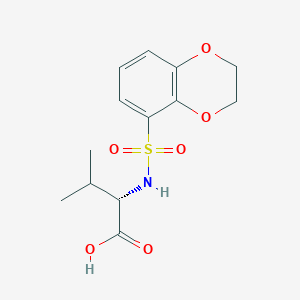 (2S)-2-(2,3-dihydro-1,4-benzodioxin-5-ylsulfonylamino)-3-methylbutanoic acid