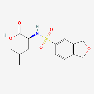 (2S)-2-(1,3-dihydro-2-benzofuran-5-ylsulfonylamino)-4-methylpentanoic acid