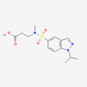 3-[Methyl-(1-propan-2-ylindazol-5-yl)sulfonylamino]propanoic acid