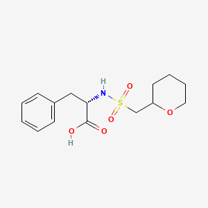 (2S)-2-(oxan-2-ylmethylsulfonylamino)-3-phenylpropanoic acid