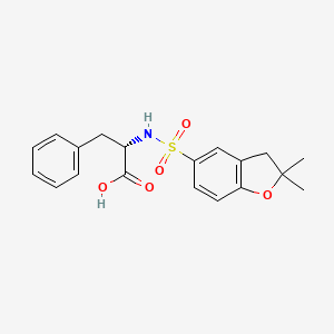 (2S)-2-[(2,2-dimethyl-3H-1-benzofuran-5-yl)sulfonylamino]-3-phenylpropanoic acid