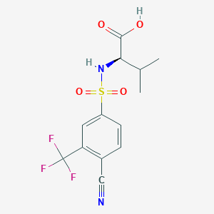 (2R)-2-[[4-cyano-3-(trifluoromethyl)phenyl]sulfonylamino]-3-methylbutanoic acid