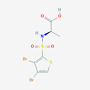 (2R)-2-[(3,4-dibromothiophen-2-yl)sulfonylamino]propanoic acid