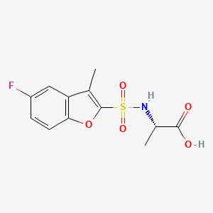 (2S)-2-[(5-fluoro-3-methyl-1-benzofuran-2-yl)sulfonylamino]propanoic acid