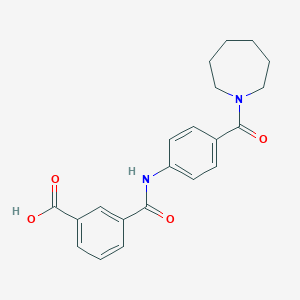 3-[[4-(Azepane-1-carbonyl)phenyl]carbamoyl]benzoic acid