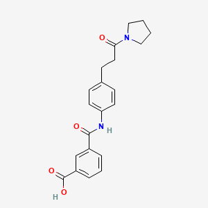 3-[[4-(3-Oxo-3-pyrrolidin-1-ylpropyl)phenyl]carbamoyl]benzoic acid