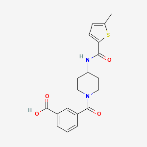 3-[4-[(5-Methylthiophene-2-carbonyl)amino]piperidine-1-carbonyl]benzoic acid