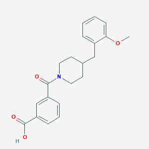 3-[4-[(2-Methoxyphenyl)methyl]piperidine-1-carbonyl]benzoic acid