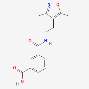 3-[2-(3,5-Dimethyl-1,2-oxazol-4-yl)ethylcarbamoyl]benzoic acid