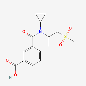 3-[Cyclopropyl(1-methylsulfonylpropan-2-yl)carbamoyl]benzoic acid