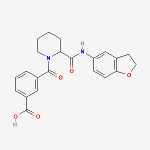 3-[2-(2,3-Dihydro-1-benzofuran-5-ylcarbamoyl)piperidine-1-carbonyl]benzoic acid