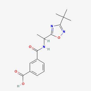 3-[1-(3-Tert-butyl-1,2,4-oxadiazol-5-yl)ethylcarbamoyl]benzoic acid