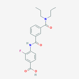 4-[[3-(Dipropylcarbamoyl)benzoyl]amino]-3-fluorobenzoic acid