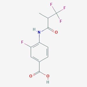 3-Fluoro-4-[(3,3,3-trifluoro-2-methylpropanoyl)amino]benzoic acid