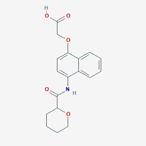 2-[4-(Oxane-2-carbonylamino)naphthalen-1-yl]oxyacetic acid