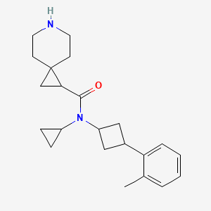 N-cyclopropyl-N-[3-(2-methylphenyl)cyclobutyl]-6-azaspiro[2.5]octane-2-carboxamide