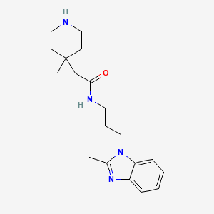 N-[3-(2-methylbenzimidazol-1-yl)propyl]-6-azaspiro[2.5]octane-2-carboxamide