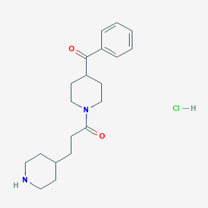 1-(4-Benzoylpiperidin-1-yl)-3-piperidin-4-ylpropan-1-one;hydrochloride