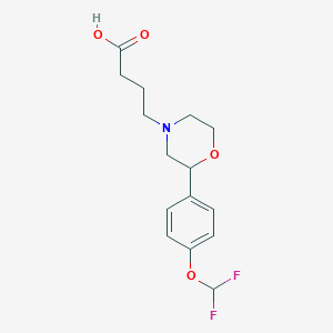 4-[2-[4-(Difluoromethoxy)phenyl]morpholin-4-yl]butanoic acid