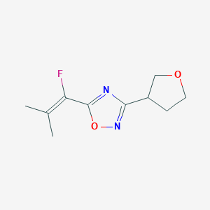 5-(1-Fluoro-2-methylprop-1-enyl)-3-(oxolan-3-yl)-1,2,4-oxadiazole