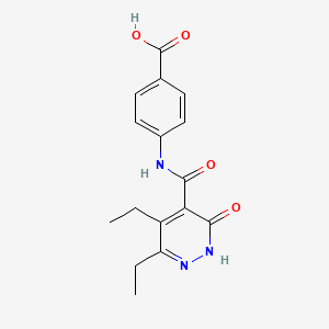 4-[(3,4-diethyl-6-oxo-1H-pyridazine-5-carbonyl)amino]benzoic acid