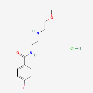 4-fluoro-N-[2-(2-methoxyethylamino)ethyl]benzamide;hydrochloride