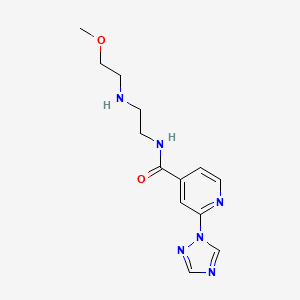 N-[2-(2-methoxyethylamino)ethyl]-2-(1,2,4-triazol-1-yl)pyridine-4-carboxamide