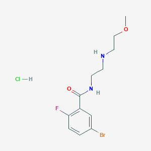 5-bromo-2-fluoro-N-[2-(2-methoxyethylamino)ethyl]benzamide;hydrochloride