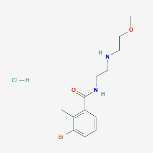 3-bromo-N-[2-(2-methoxyethylamino)ethyl]-2-methylbenzamide;hydrochloride