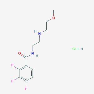 2,3,4-trifluoro-N-[2-(2-methoxyethylamino)ethyl]benzamide;hydrochloride